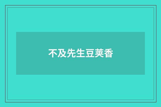 不及先生豆荚香