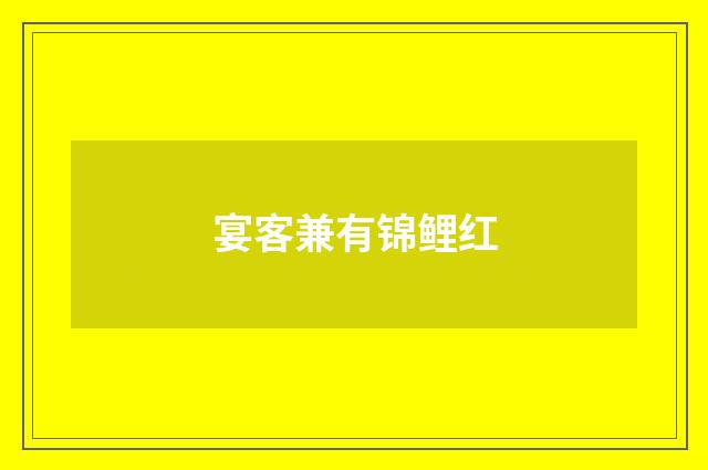 宴客兼有锦鲤红
