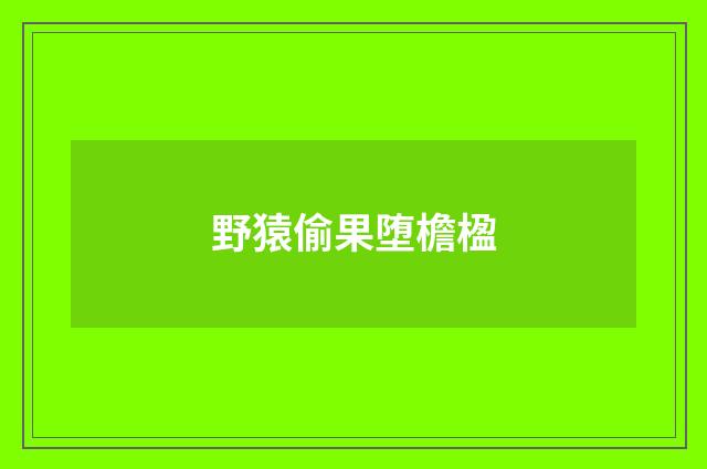 野猿偷果堕檐楹