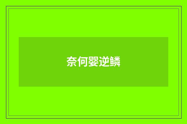 奈何婴逆鳞