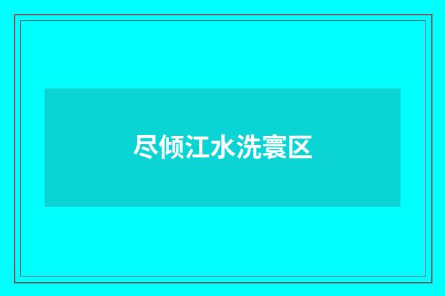 尽倾江水洗寰区