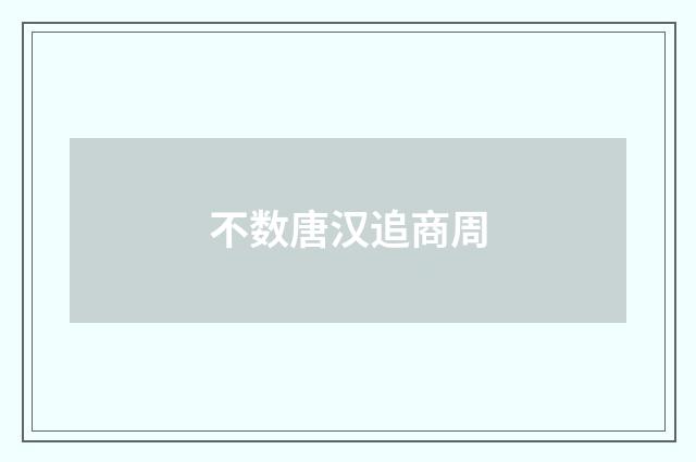 不数唐汉追商周