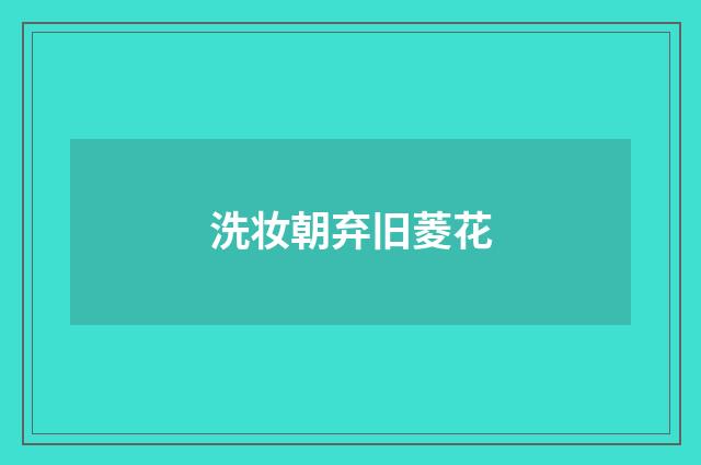 洗妆朝弃旧菱花