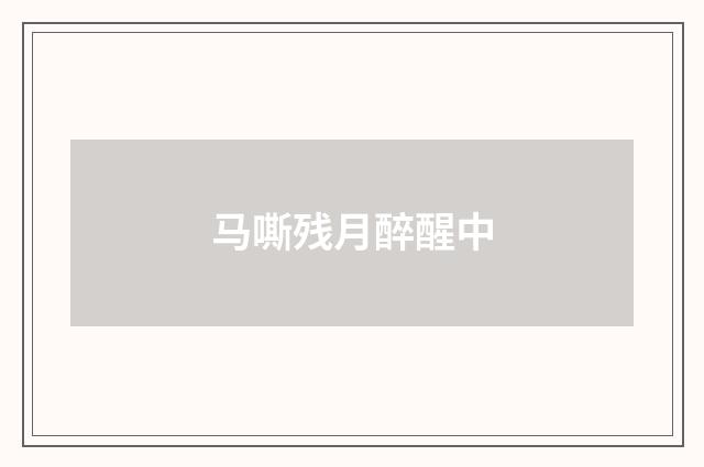 马嘶残月醉醒中