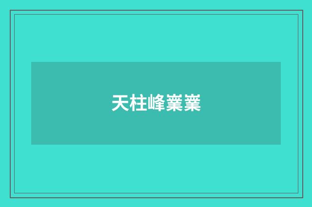 天柱峰嶪嶪