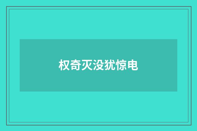权奇灭没犹惊电