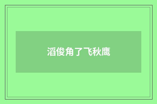 滔俊角了飞秋鹰