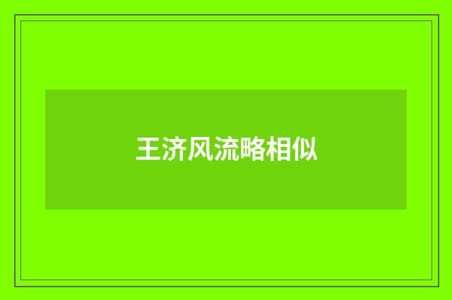 王济风流略相似