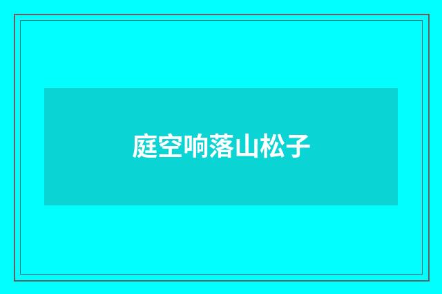 庭空响落山松子