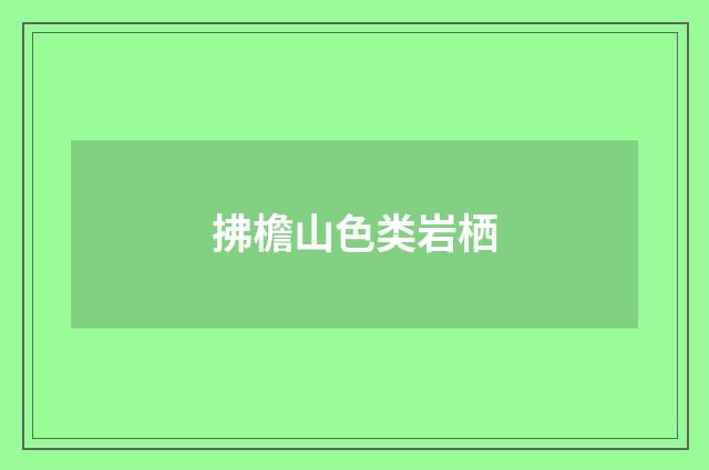 拂檐山色类岩栖