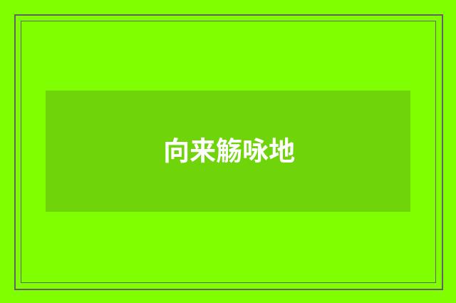 向来觞咏地