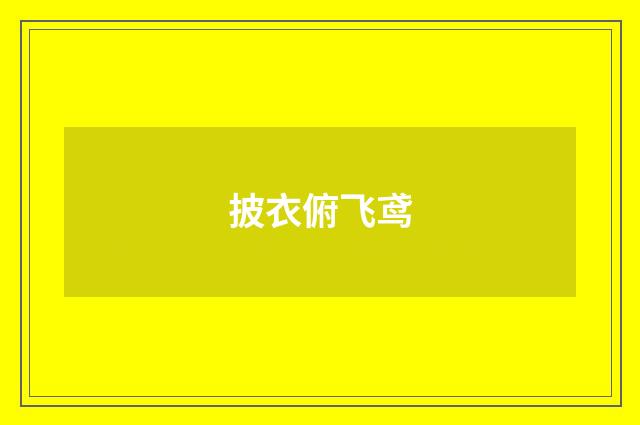 披衣俯飞鸢