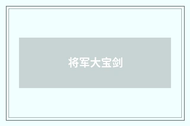 将军大宝剑