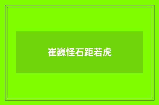 崔巍怪石距若虎
