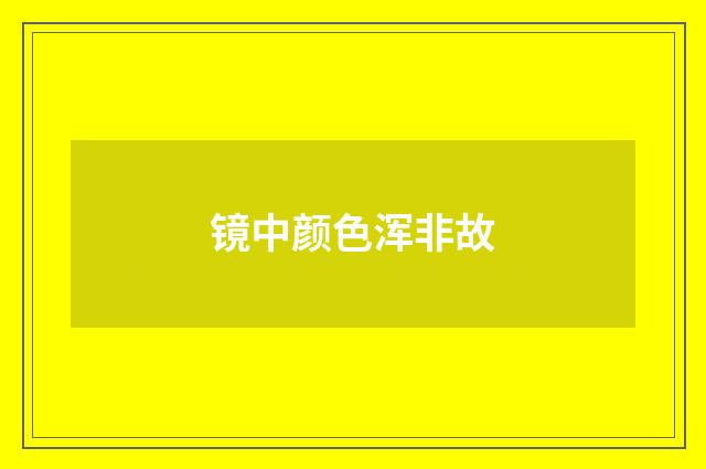 镜中颜色浑非故