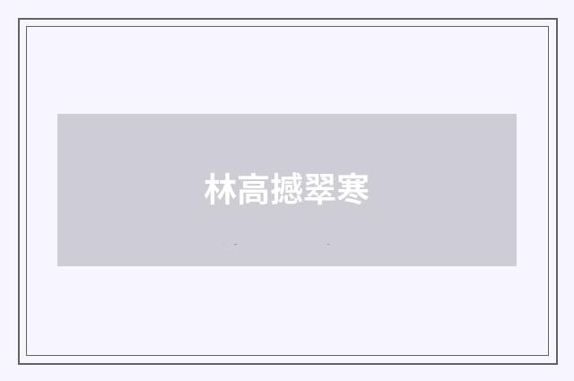 林高撼翠寒