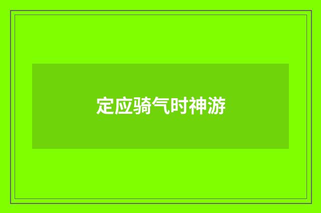 定应骑气时神游