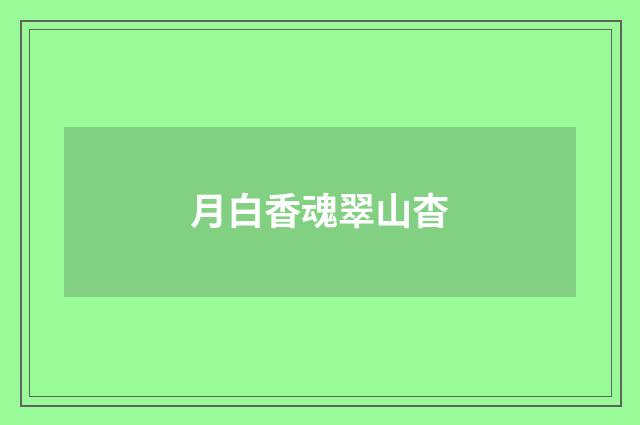 月白香魂翠山杳