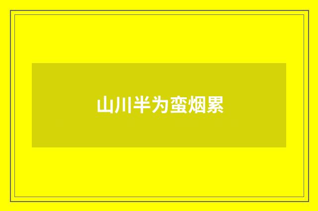山川半为蛮烟累