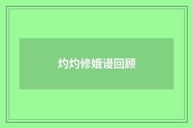 灼灼修娥谩回顾