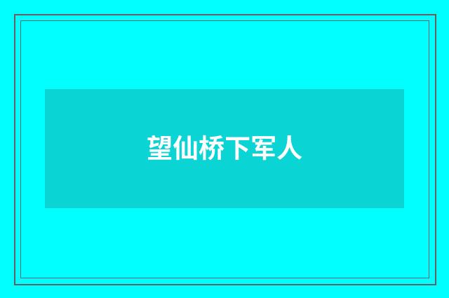 望仙桥下军人