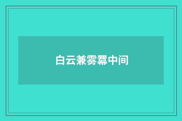 白云兼雾羃中间