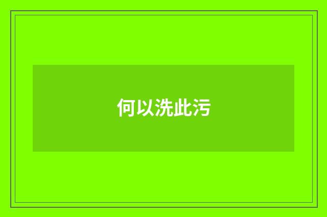 何以洗此污