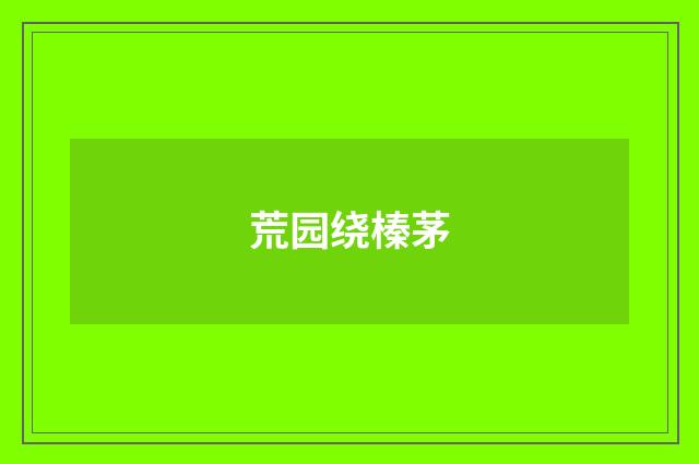 荒园绕榛茅