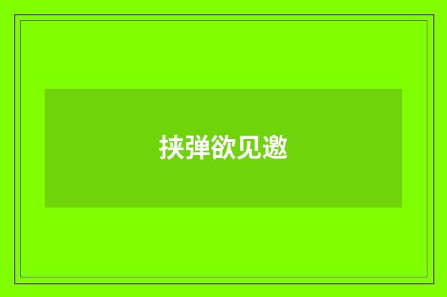 挟弹欲见邀
