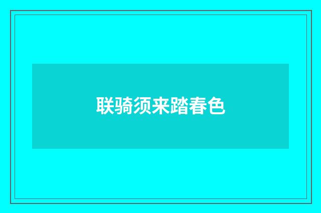 联骑须来踏春色