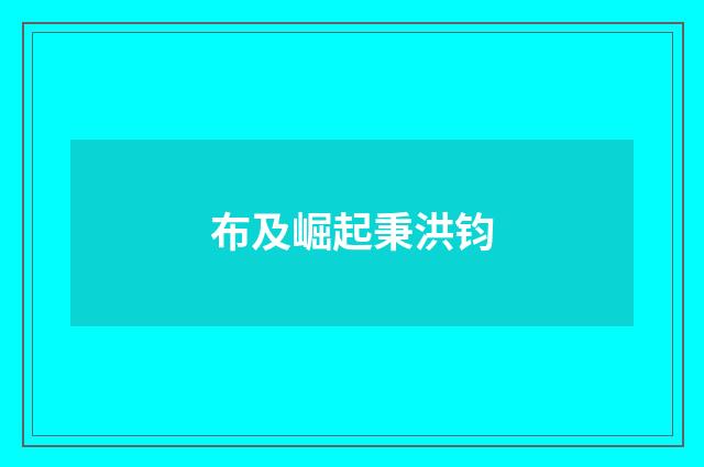 布及崛起秉洪钧