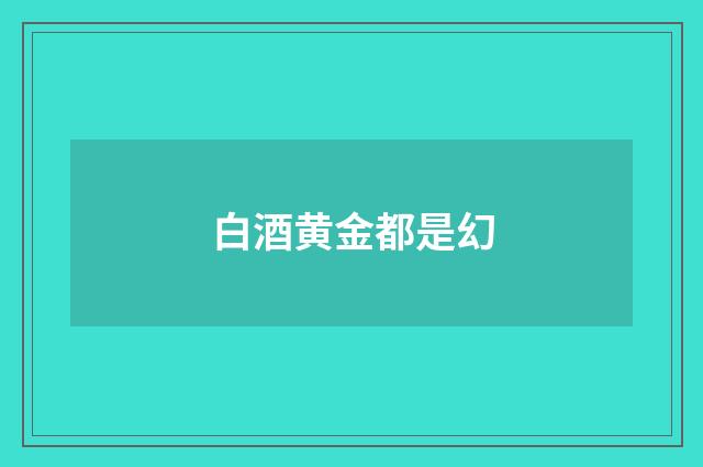 白酒黄金都是幻