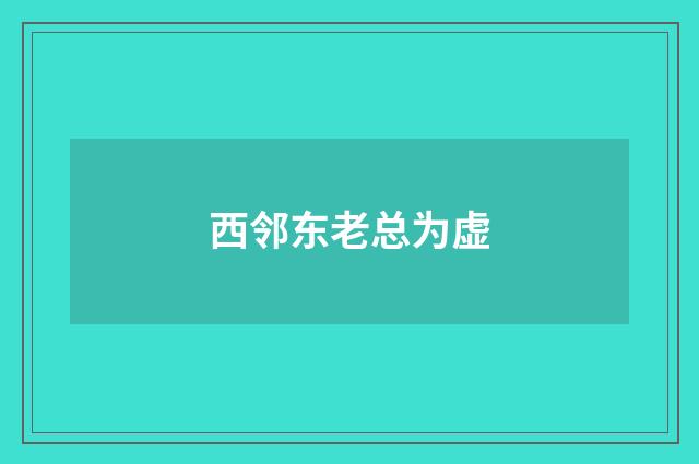 西邻东老总为虚