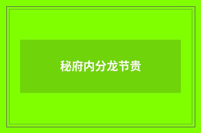 秘府内分龙节贵