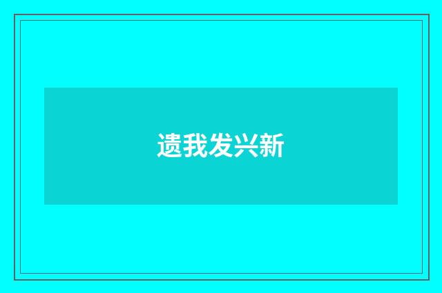 遗我发兴新