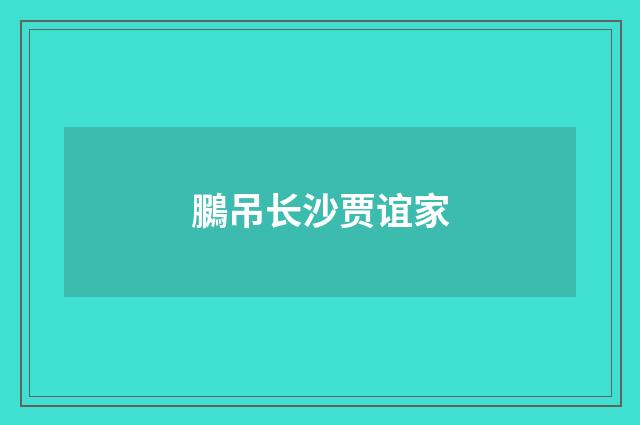鵩吊长沙贾谊家