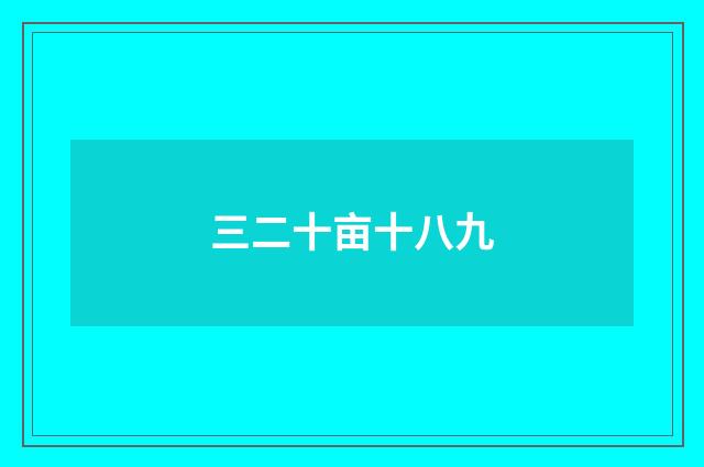 三二十亩十八九