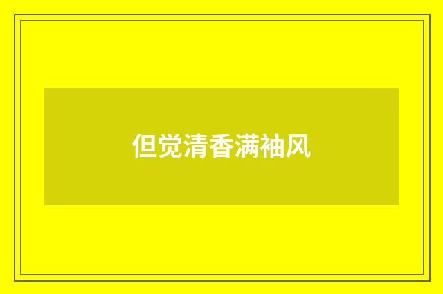 但觉清香满袖风