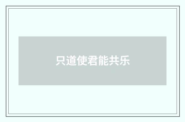 只道使君能共乐