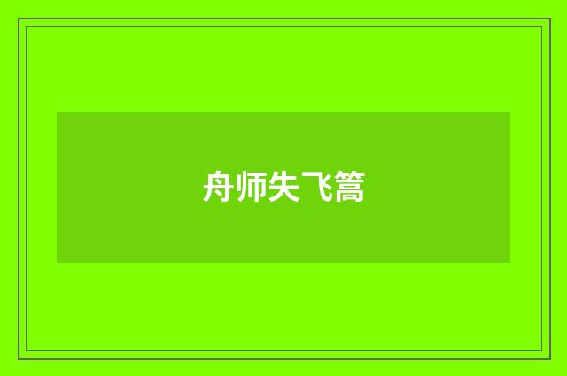 舟师失飞篙
