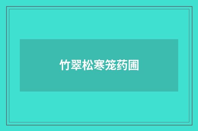 竹翠松寒笼药圃
