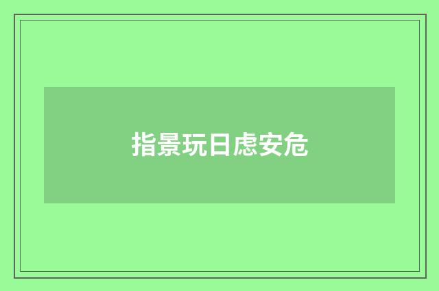 指景玩日虑安危