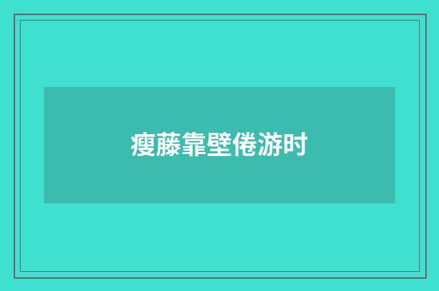 瘦藤靠壁倦游时