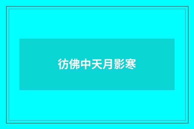 彷佛中天月影寒