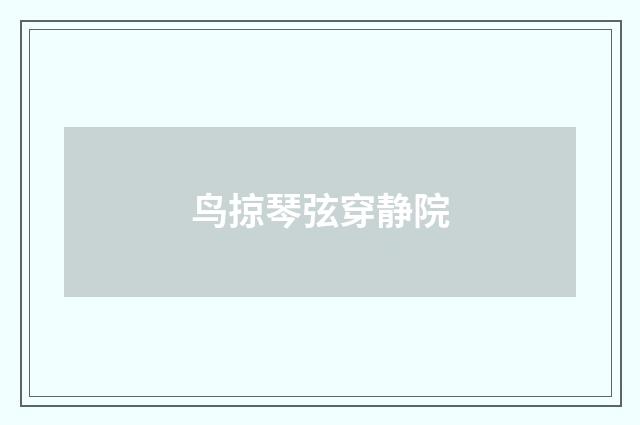 鸟掠琴弦穿静院