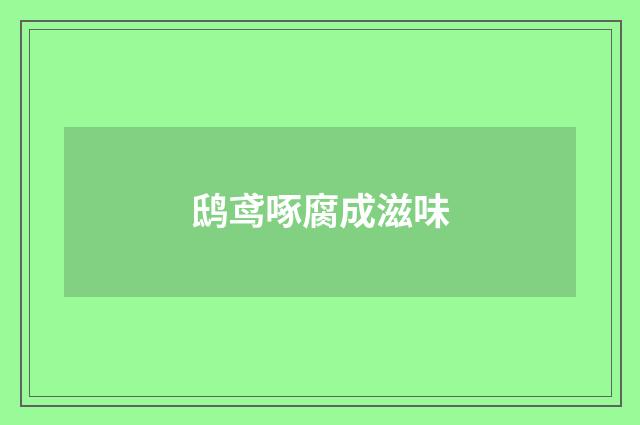 鸱鸢啄腐成滋味