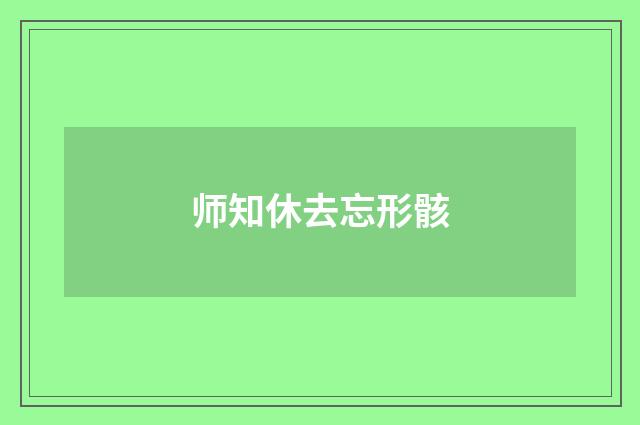 师知休去忘形骸