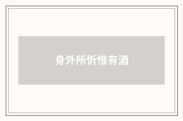 身外所忻惟有酒