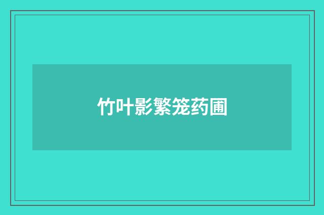 竹叶影繁笼药圃