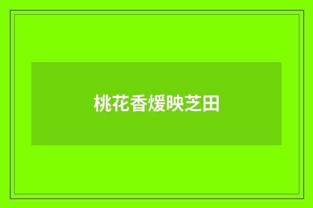 桃花香煖映芝田